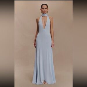 flare sleeveless dress Zahra Diamante Cowl Mini Dress - Mint main image 1